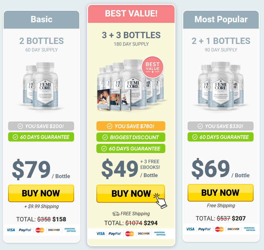 Exclusive FemiCore Discount Package